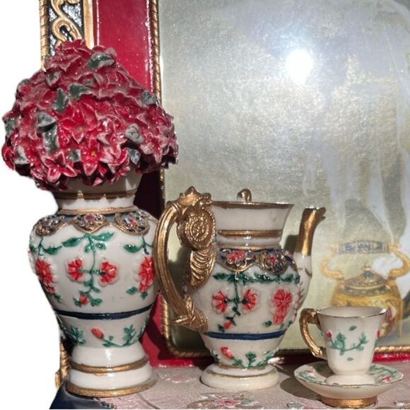 New Nini Teapot Teaset Picture Frame Imari Vintage Style High Quality S.S.Sarna - Picture 5 of 6